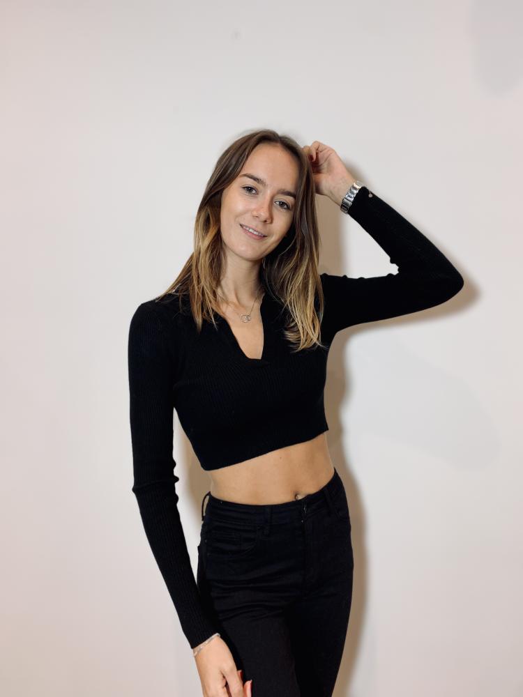 Crop blouse Crop blouse Nouri noir