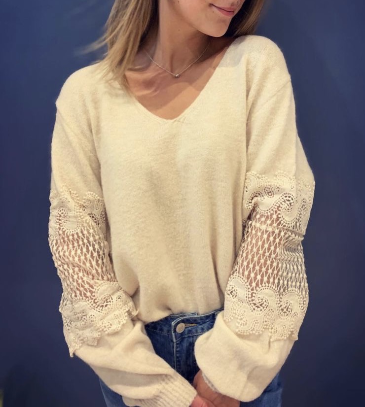 Pull Loredana beige, .