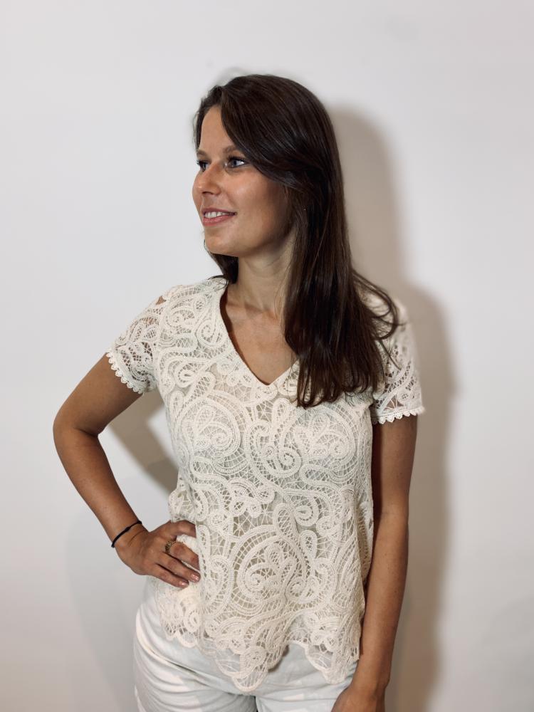 Blouse Lazo beige, .