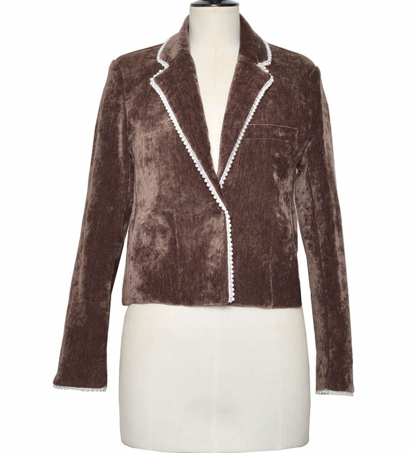 Blazer Blazer Victor en velour marron