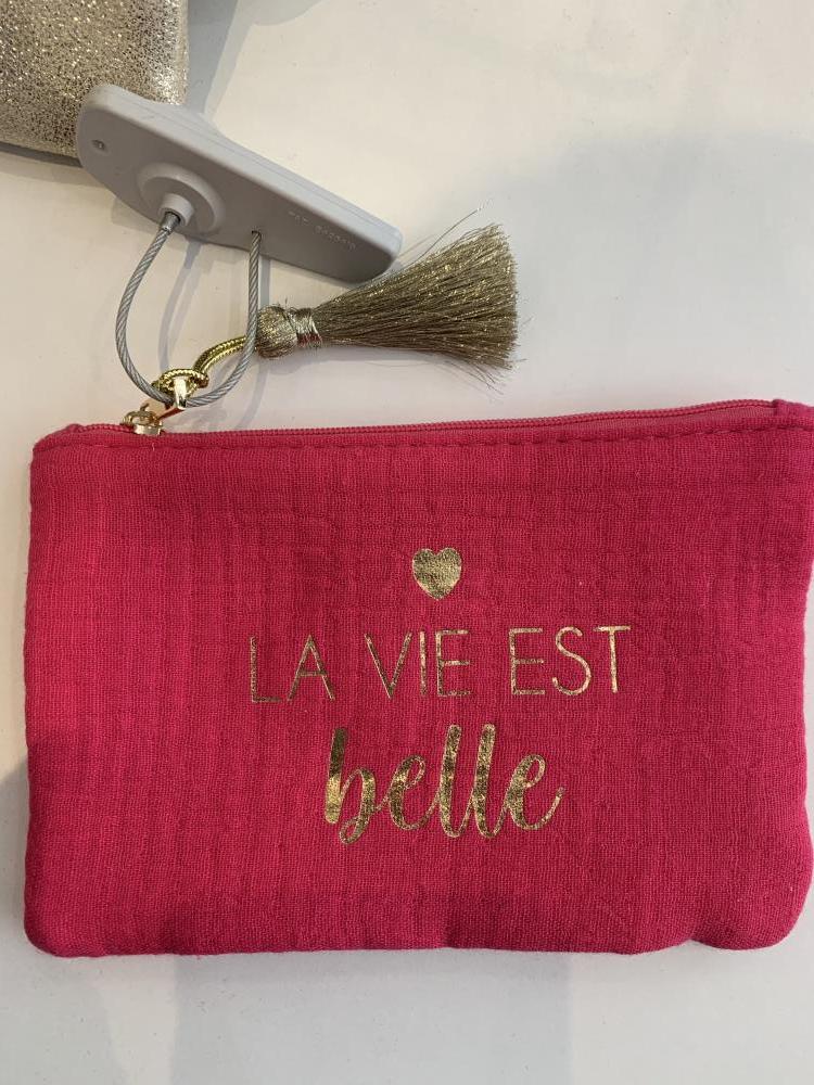 Pochette Pochette la vie est belle rouge