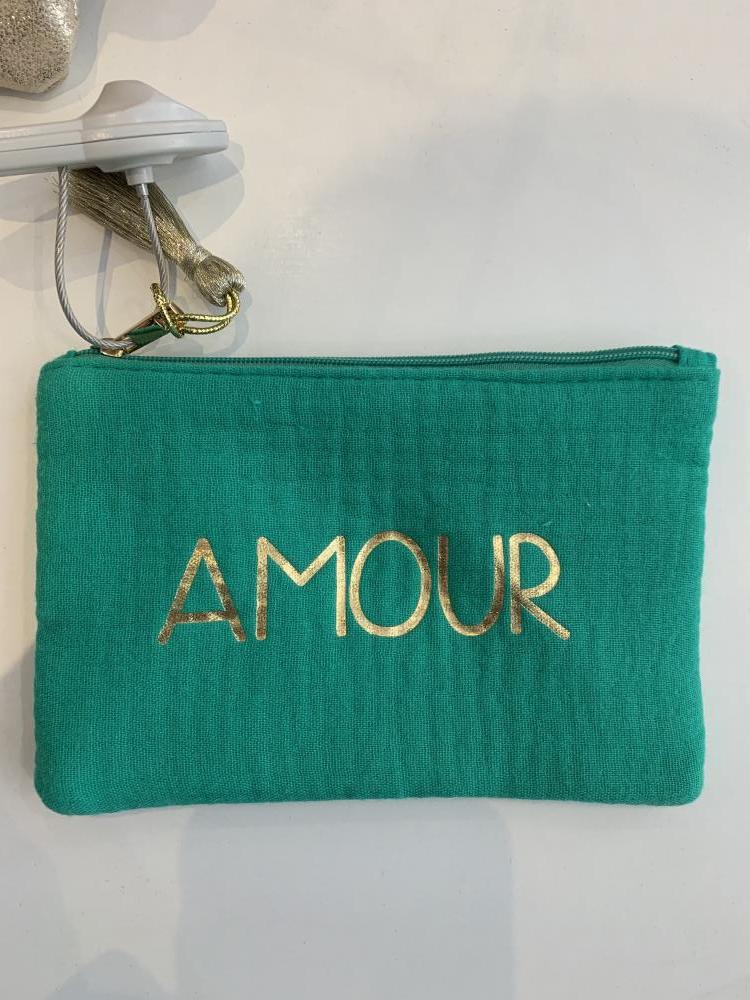 Pochette amour vert, .