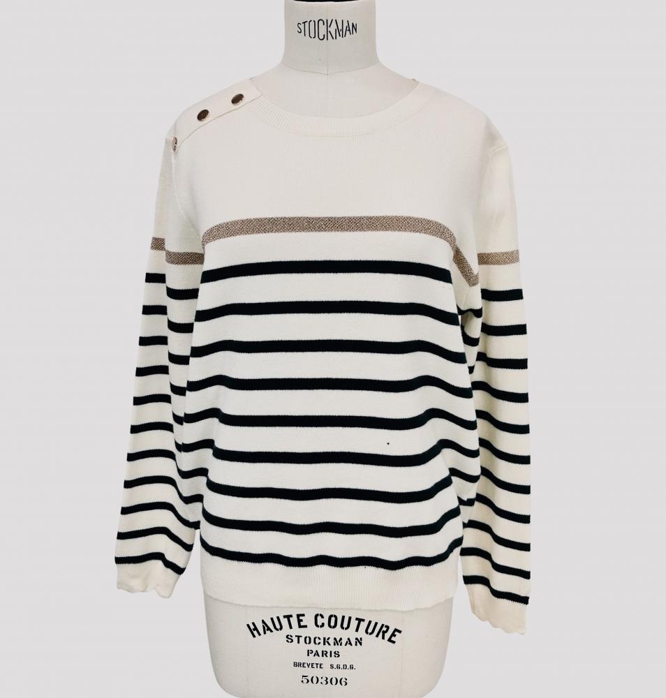 Pull Pull Léonie beige noir