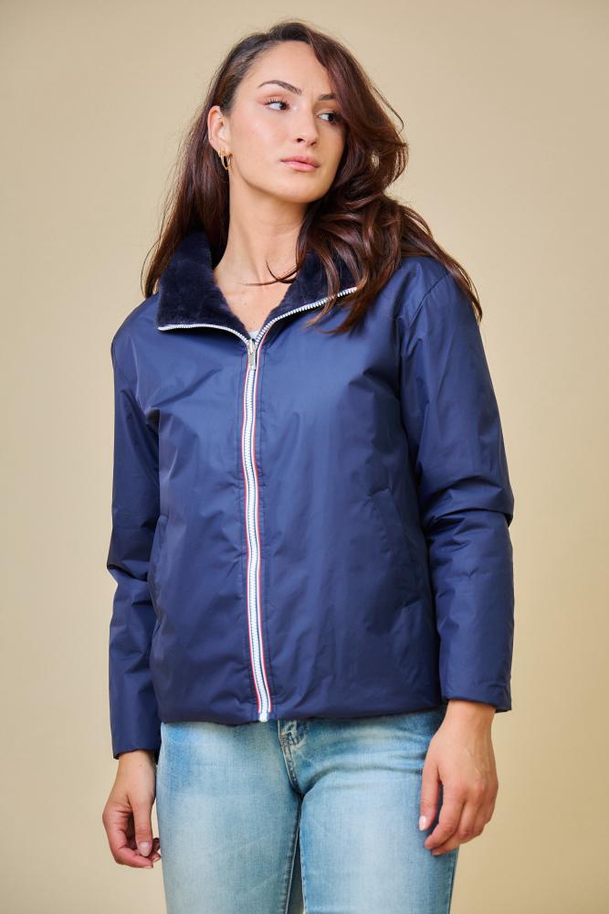 Parka Parka réversible Lélia fausse fourrure navy