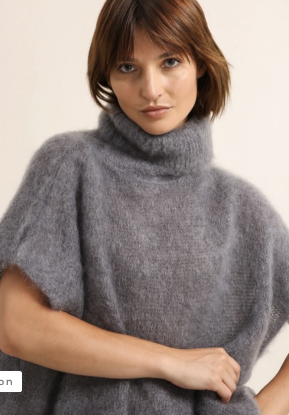 Pull Pull Stella sans manches gris mohair