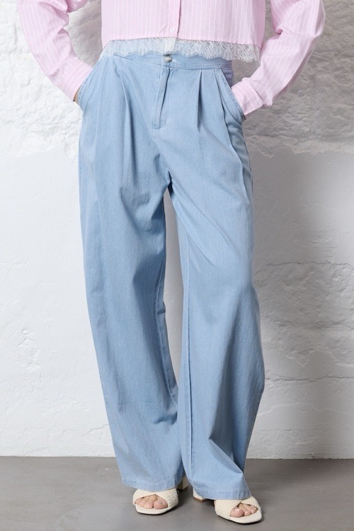 Pantalon Agneta bleu clair, .