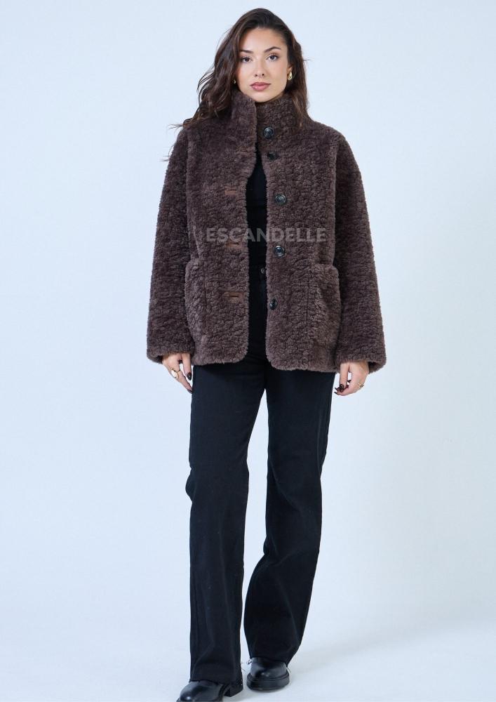 Acheter en ligne Manteau Manteau fourrure Helga choco Manteau Manteau fourrure Helga choco