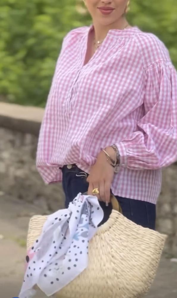 Acheter en ligne Blouses Blouse Geni Vichy rose Blouses Blouse Geni Vichy rose