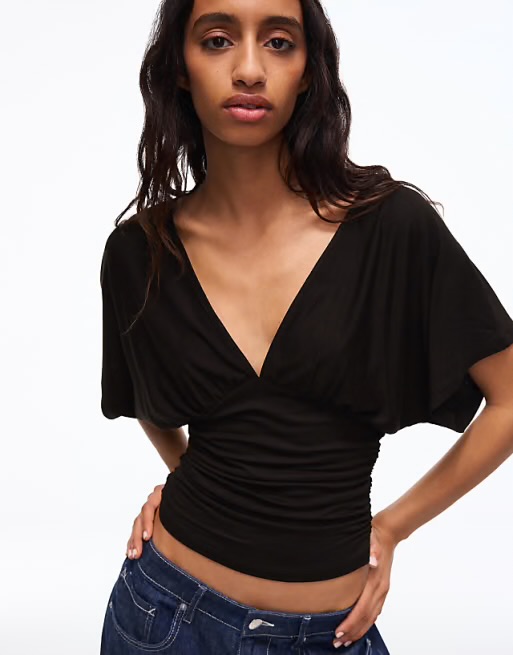 Acheter en ligne T-shirt T-Shirt V Liya noir T-shirt T-Shirt V Liya noir