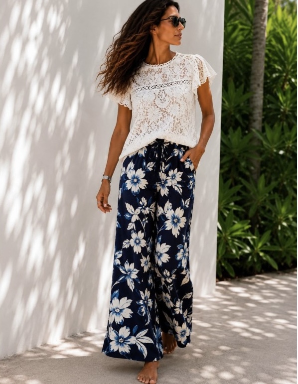 Acheter en ligne Jeans & Pantalons Pantalon Jofia marine Jeans & Pantalons Pantalon Jofia marine