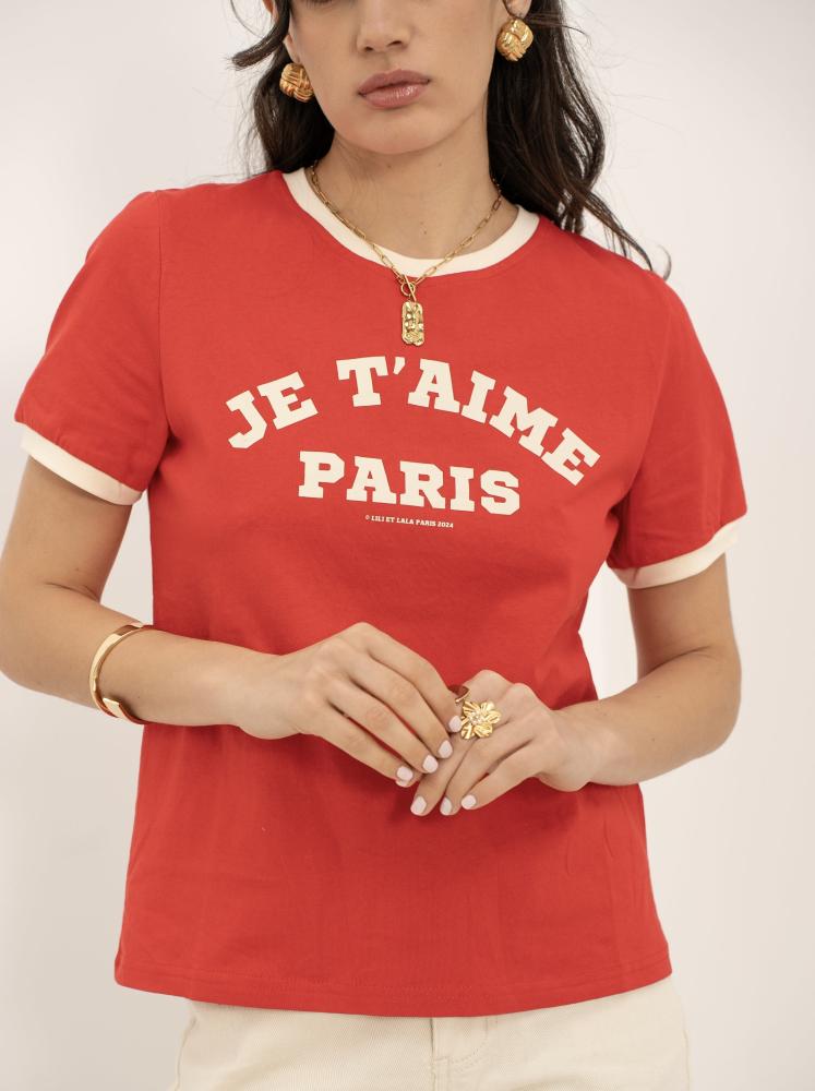 Acheter en ligne Tops Top “ Je t’aime Paris ” rouge Tops Top “ Je t’aime Paris ” rouge