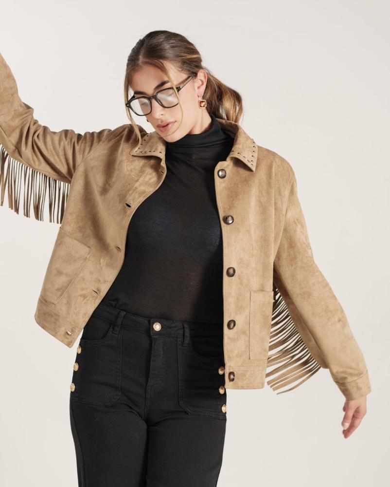 Acheter en ligne Veste Veste Isoline taupe Veste Veste Isoline taupe
