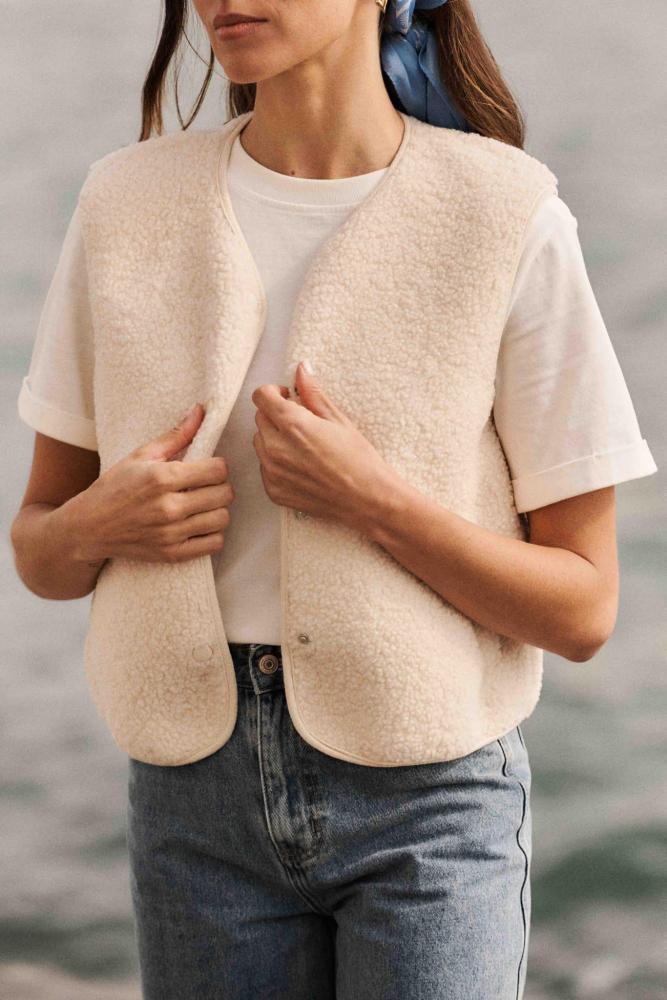 Acheter en ligne Gilets Gilet Ebba écru Gilets Gilet Ebba écru