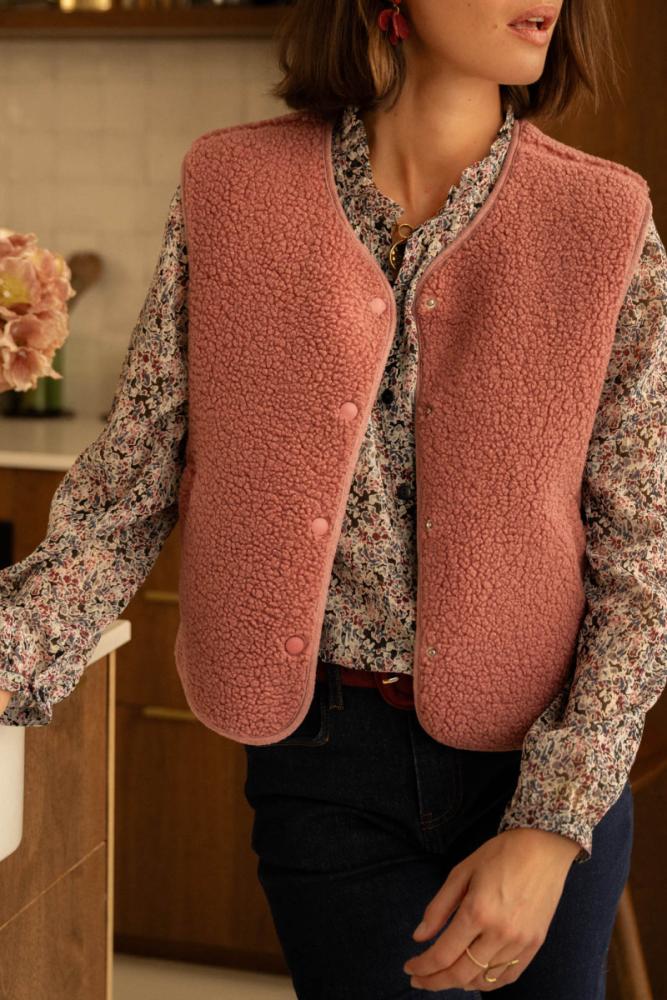 Acheter en ligne Gilets Gilet Ebba rose Gilets Gilet Ebba rose