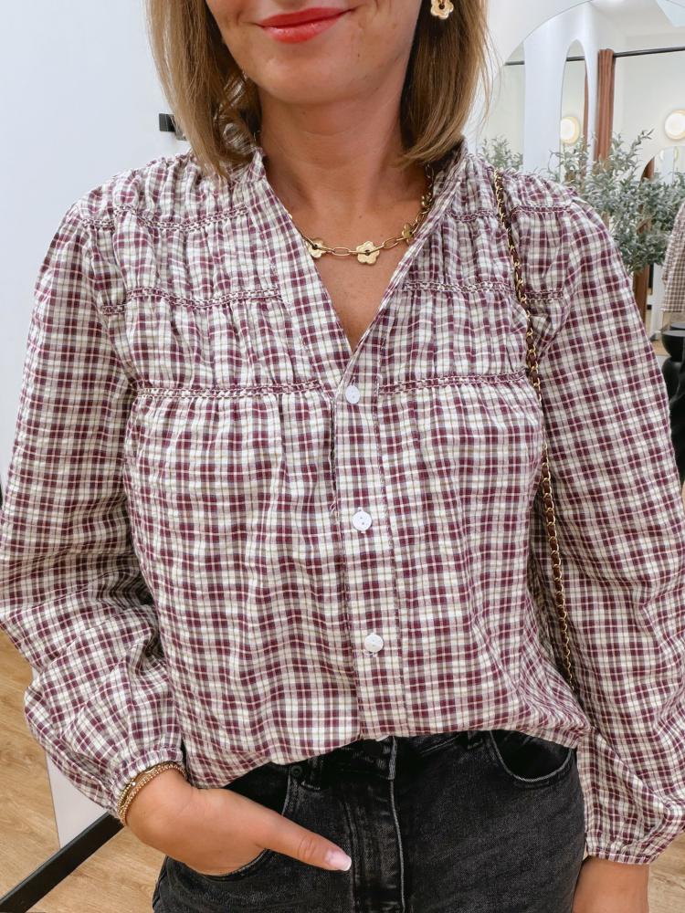 Acheter en ligne Blouses Blouse Mahaut bordeaux Blouses Blouse Mahaut bordeaux