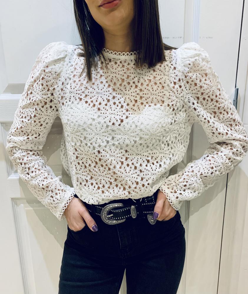 Blouse Abigaelle en dentelle, .